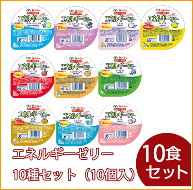 エネルギーゼリー 10種セット(10種類各1個)[腎臓病食/低たんぱく食品/高カロリー]